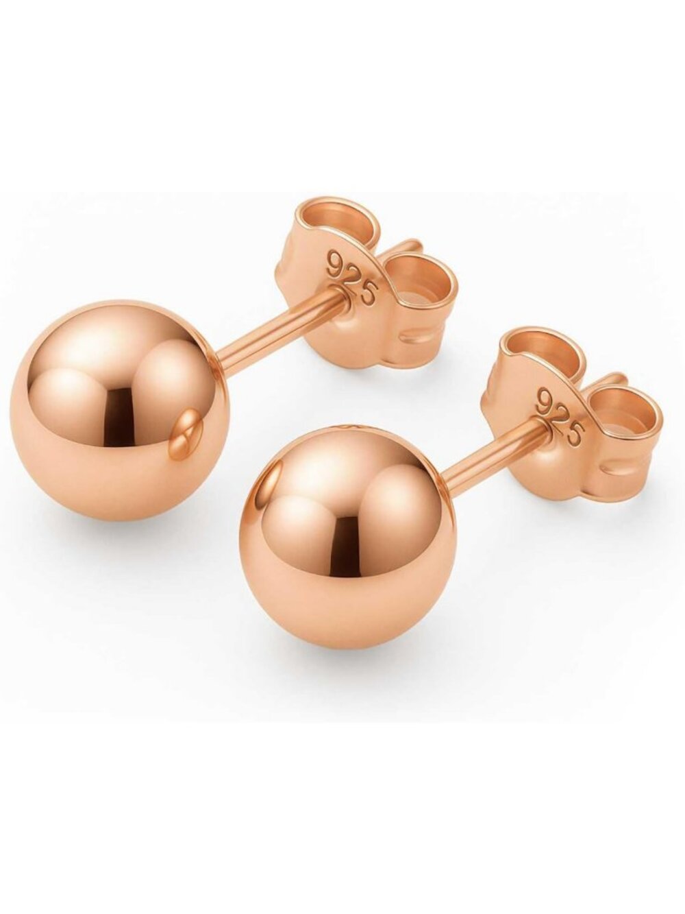 925 Sterling Silver Ball Stud Earrings for Women, 2mm-10mm, Elegant & Versatile